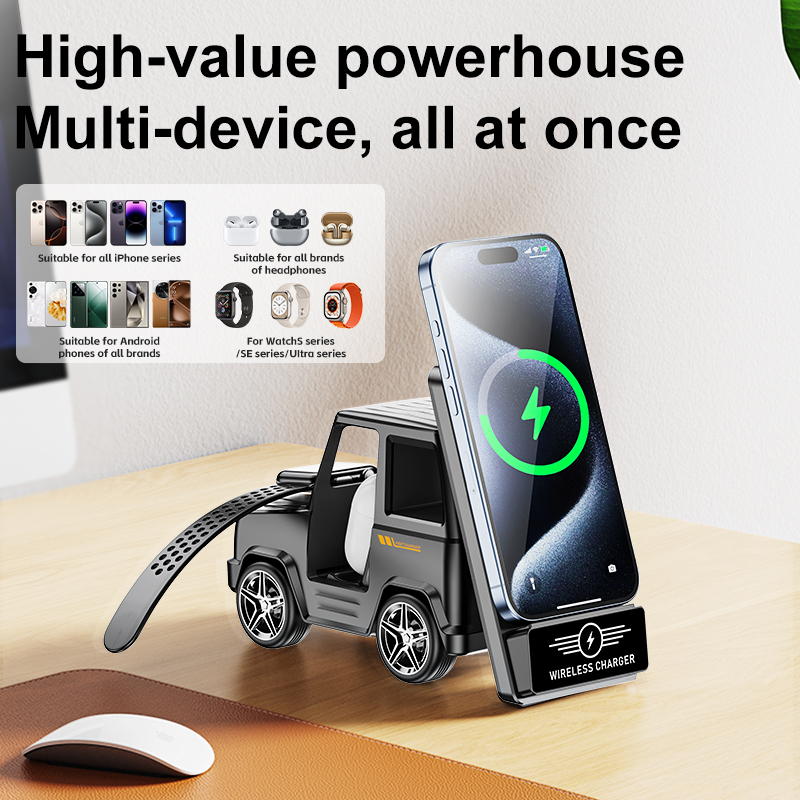Xwatch Smartwatch - มัลติฟังก์ชั่นไร้สาย Charger 3-in-1 สําหรับ iPhone16-11 Pro