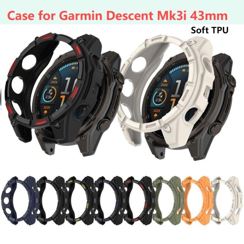 Xwatch Smartwatch - กรณีTPUนุ่มสําหรับGarmin Descent Mk3i 43 มม.นาฬิกาสมาร์ทสายคล้องคอHollow Cover