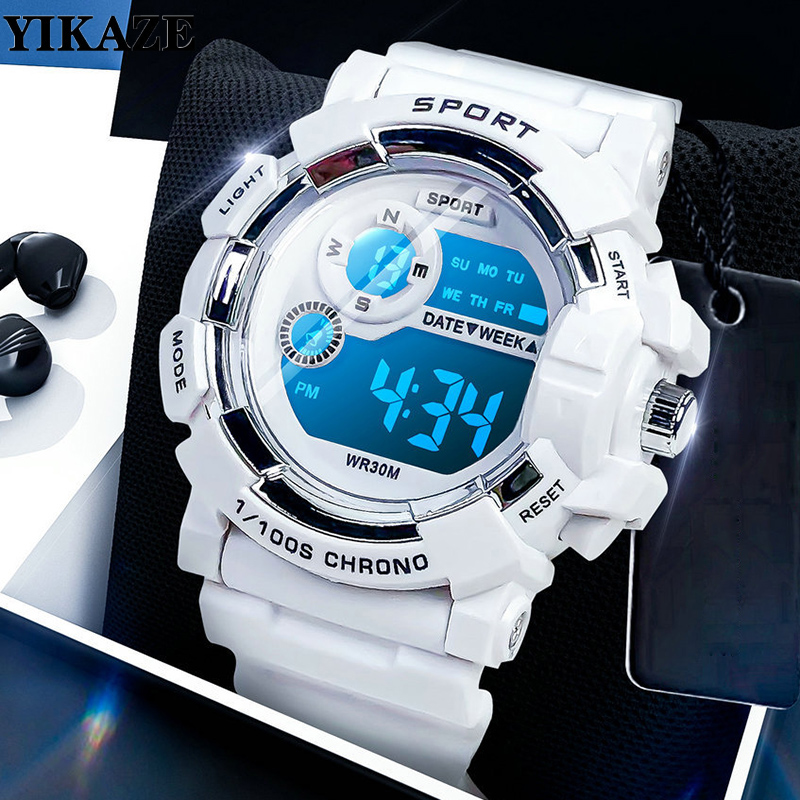 Smartwatch Digital Watches For Kid Girl - YIKAZE นาฬิกาเด็กแฟชั่นนาฬิกาปลุกกันน้ําส่องสว่างนาฬิกาเด็กชายและเด็กหญิงนักเรียนสมาร์ทนาฬิกาอิเล็กทรอนิกส์ของขวัญ