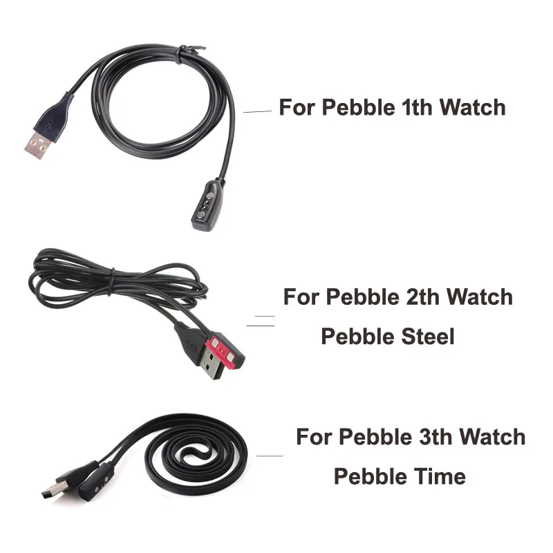 Smartwatch Pebble Watches - 1ชิ้นเปลี่ยนสายชาร์จ USB ชาร์จสาย USB สำหรับนาฬิกา1th กรวด/เหล็ก2th/สมาร์ทวอทช์สมาร์ทวอท์ชเวลา3th