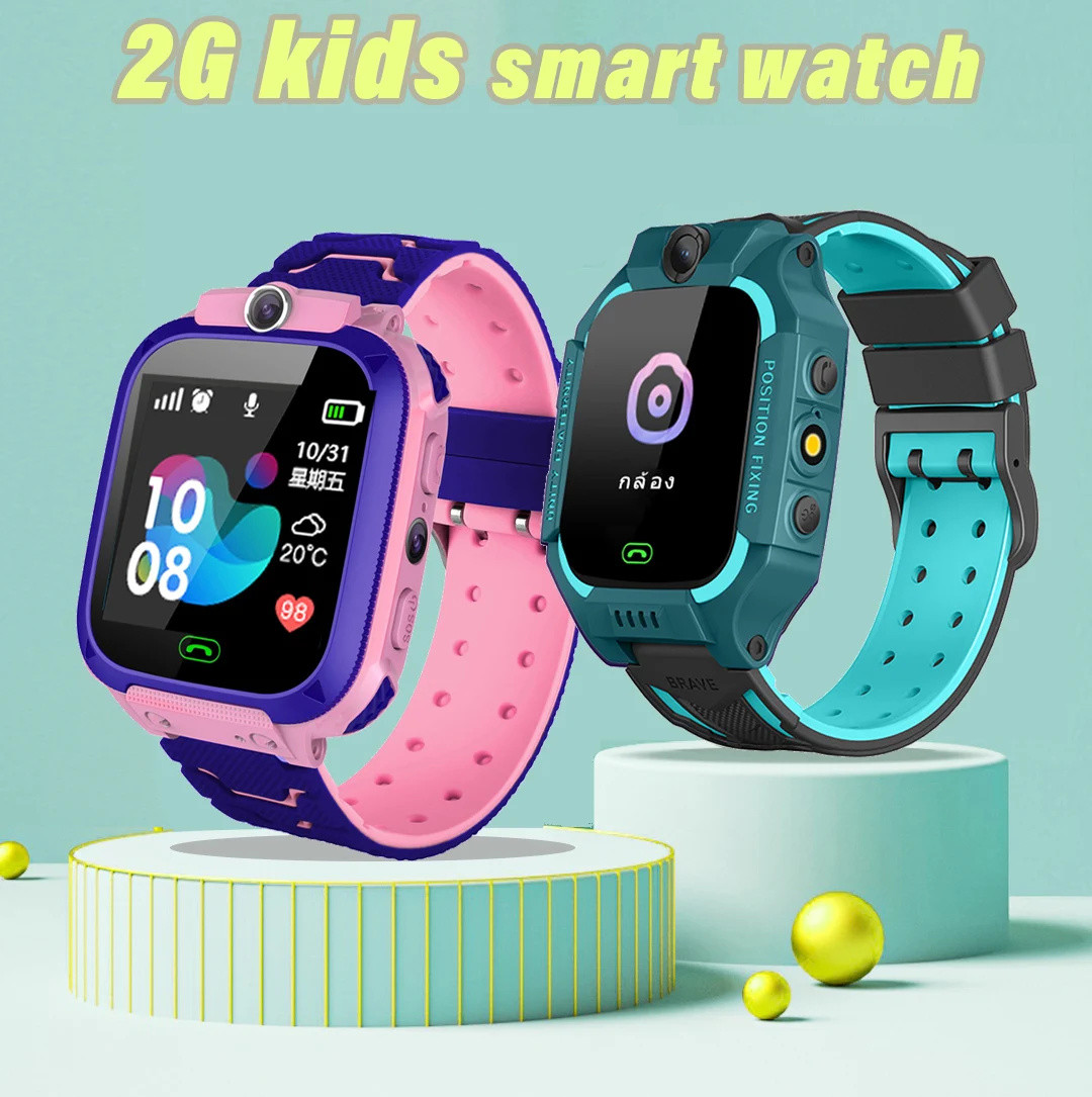 Smartwatch Digital Watches For Kid Girl - Q12 เด็กดูสมาร์ท 2G SOS โทรตําแหน่งปอนด์เด็กโทรศัพท์สมาร์ทนาฬิกาแฟชั่นกันน้ําระยะไกลกล้องเด็กสาวนาฬิกาของขวัญ