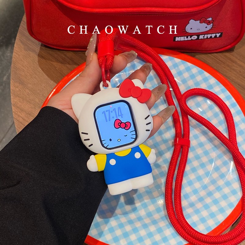 Apple Watch Band - เคสซิลิโคนนิ่มลายการ์ตูน Hello Kitty สำหรับ Apple Watch