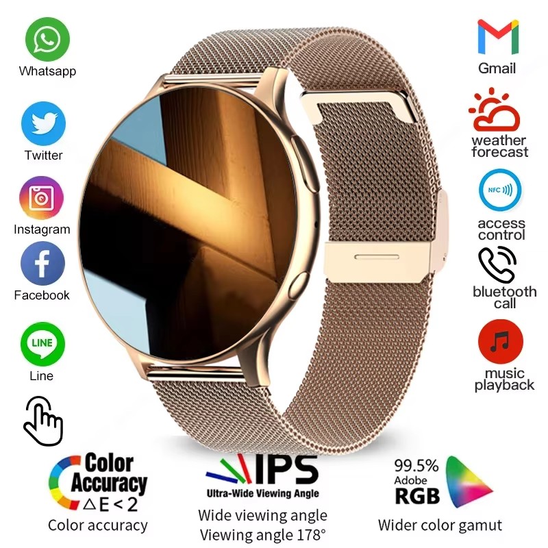 Smartwatch Timex Watches For Men - 2026 ขายร้อนอมาซฟิต บลูทูธนาฬิกาสมาร์ทนาฬิกาผู้หญิงนาฬิกาผู้ชายกีฬาฟิตเนสติดตามอัตราการเต้นของหัวใจสมาร์ทวอทช์สำหรับแอนดรอยด์ ไอโอเอส
