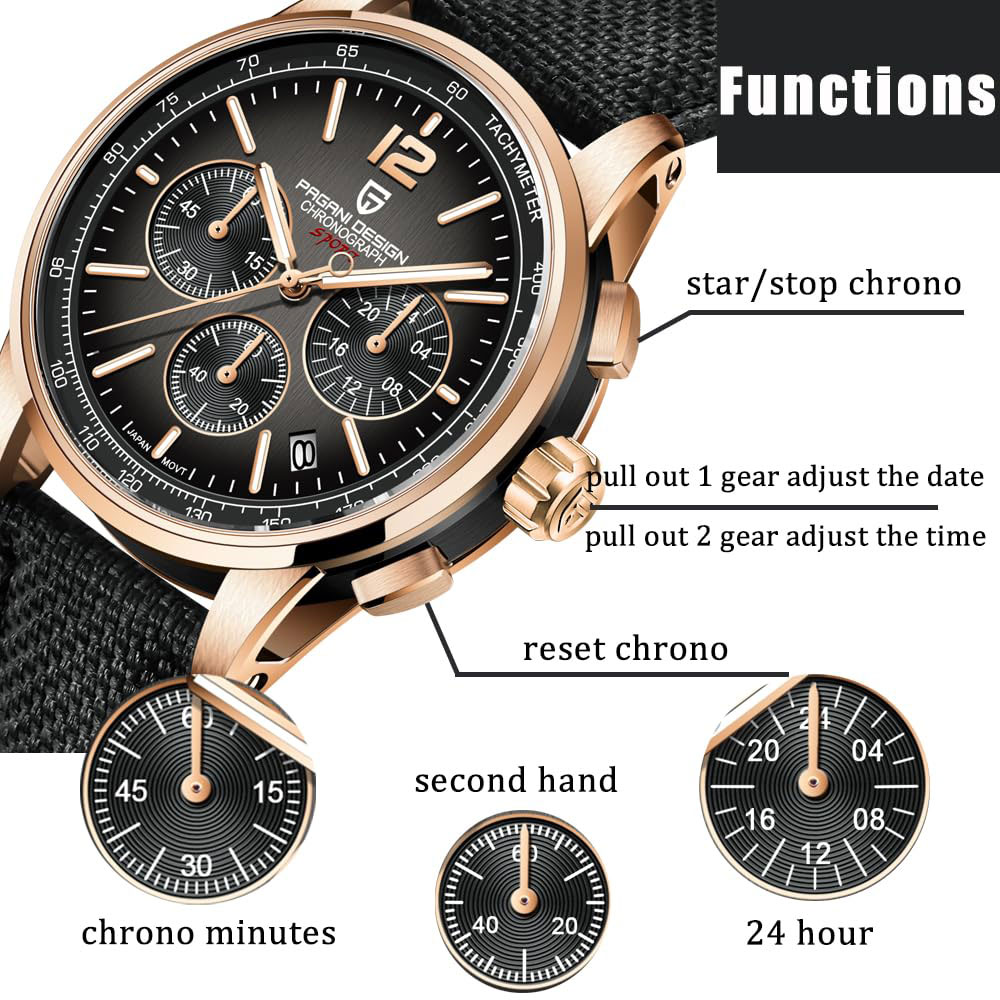 Smartwatch Watches For Men Brands - นาฬิกาข้อมือผู้ชาย PAGANI DESIGN รุ่นใหม่ ขนาด 41