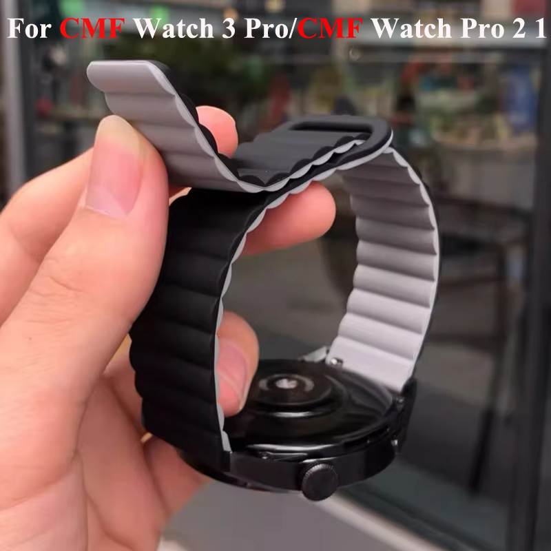 Smartwatch Nothing Watches - สายซิลิโคนแม่เหล็กขนาด 22 มม. สำหรับนาฬิกา CMF by