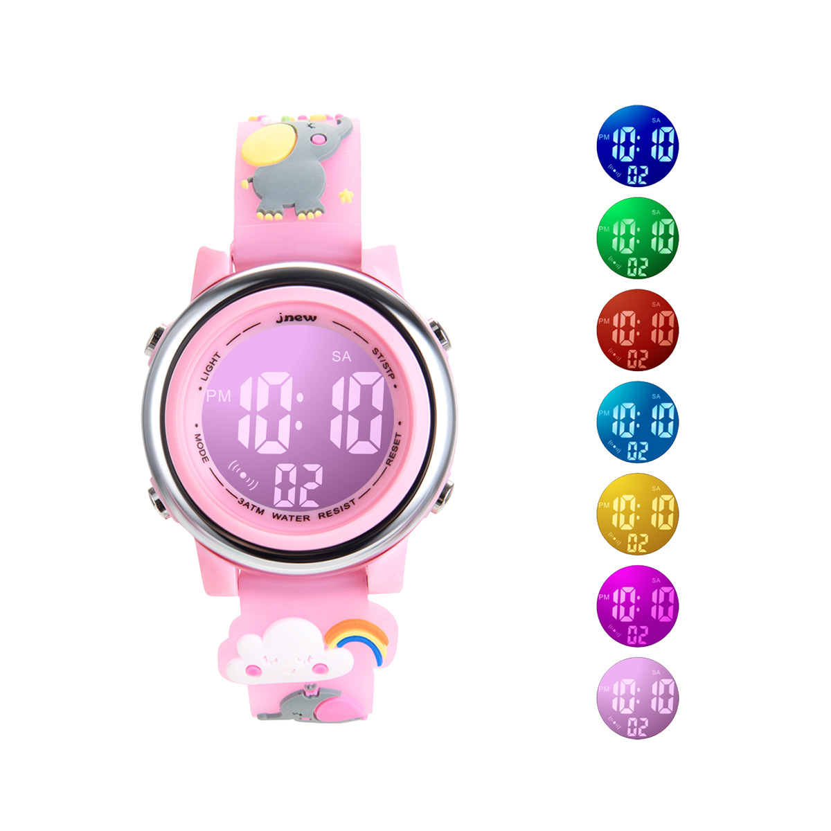 Smartwatch Digital Watches For Kid Girl - อุทัย H120 เด็กการ์ตูนกีฬานาฬิกานาฬิกาปลุก 30M กันน้ําเด็ก SmartWatch