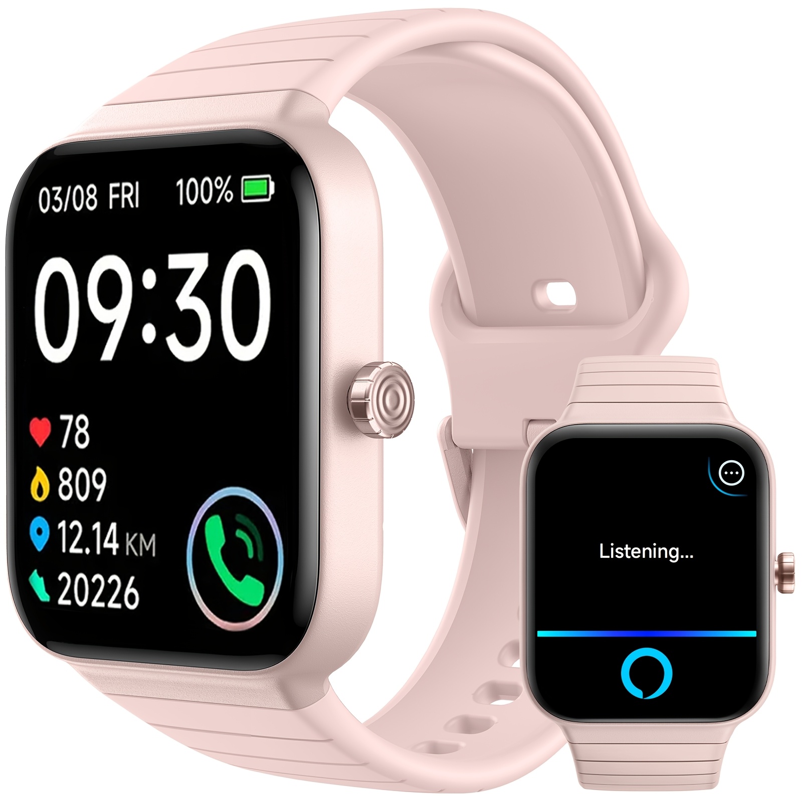Smartwatch Iphone Watch For Men - นาฬิกาอัจฉริยะอัลตร้า,อุปกรณ์สวมใส่อัจฉริยะที่ทันสมัยระดับพรีเมียม, การแจ้งเตือนการโทรและการส่งข้อความแบบไร้สาย, โหมดกีฬามากกว่า 105 โหมดและการติดตามสุขภาพ, หน้าจอสัมผัสเต็มรูปแบบขนาด
