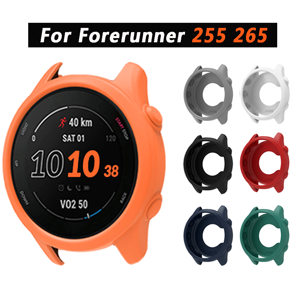 Xwatch Smartwatch - เคสซิลิโคนสำหรับ Garmin Forerunner 255 265 ป้องกันรอยขีดข่วนแบบนุ่ม