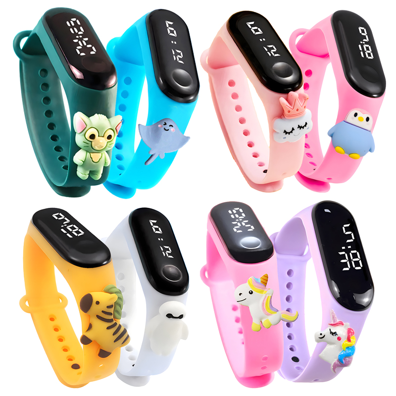 Smartwatch Digital Watches For Kid Girl - นาฬิกาสปอร์ตเด็กสุดหรู กันน้ำ หน้าจอสัมผัสอัจฉริยะ นาฬิกาดิจิตอล สายรัดข้อมือ สำหรับเด็กหญิงและเด็กชาย