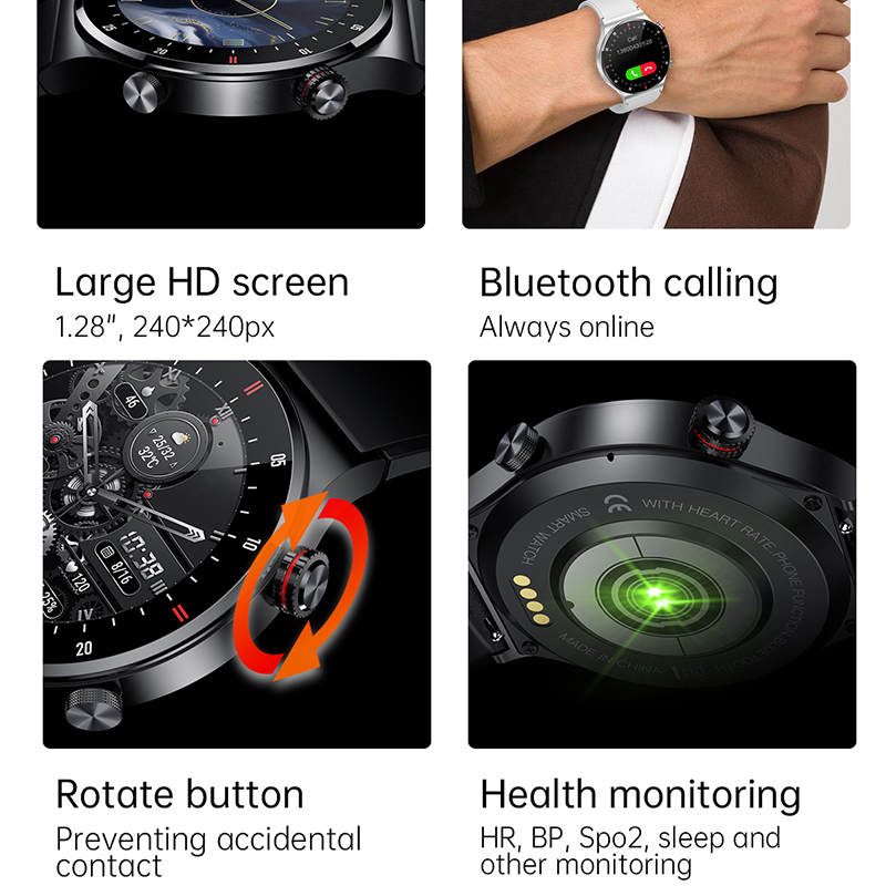 GPS ECG + PPG บลูทูธนาฬิกาสมาร - Smartwatch Nothing Watches บทวิจารณ์และราคา