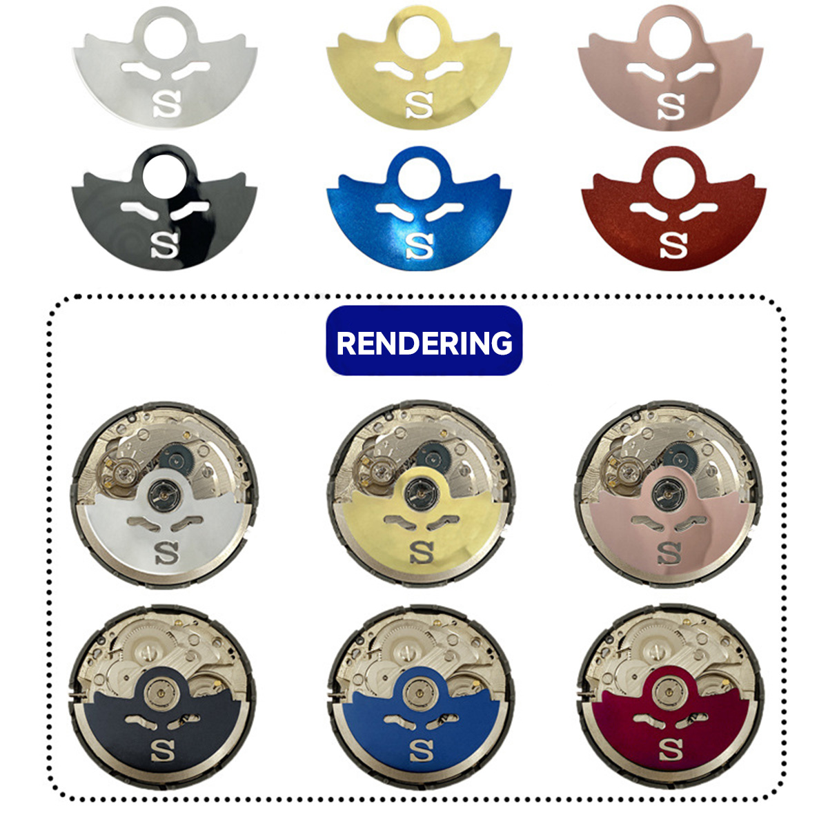 แผ่นโลหะติดโรเตอร์แบบสั่นสะเทื - Watch Movement Rotor บทวิจารณ์และราคา