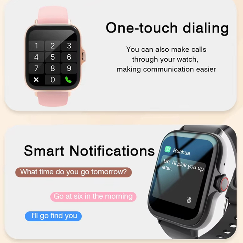 สมาร์ทวอทช์กีฬาควบคุมเพลงโทรออ - Smartwatch Iphone Watch For Men บทวิจารณ์และราคา