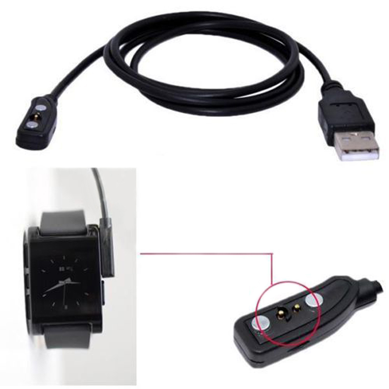 1ชิ้นเปลี่ยนสายชาร์จ USB ชาร์จ - Smartwatch Pebble Watches บทวิจารณ์และราคา