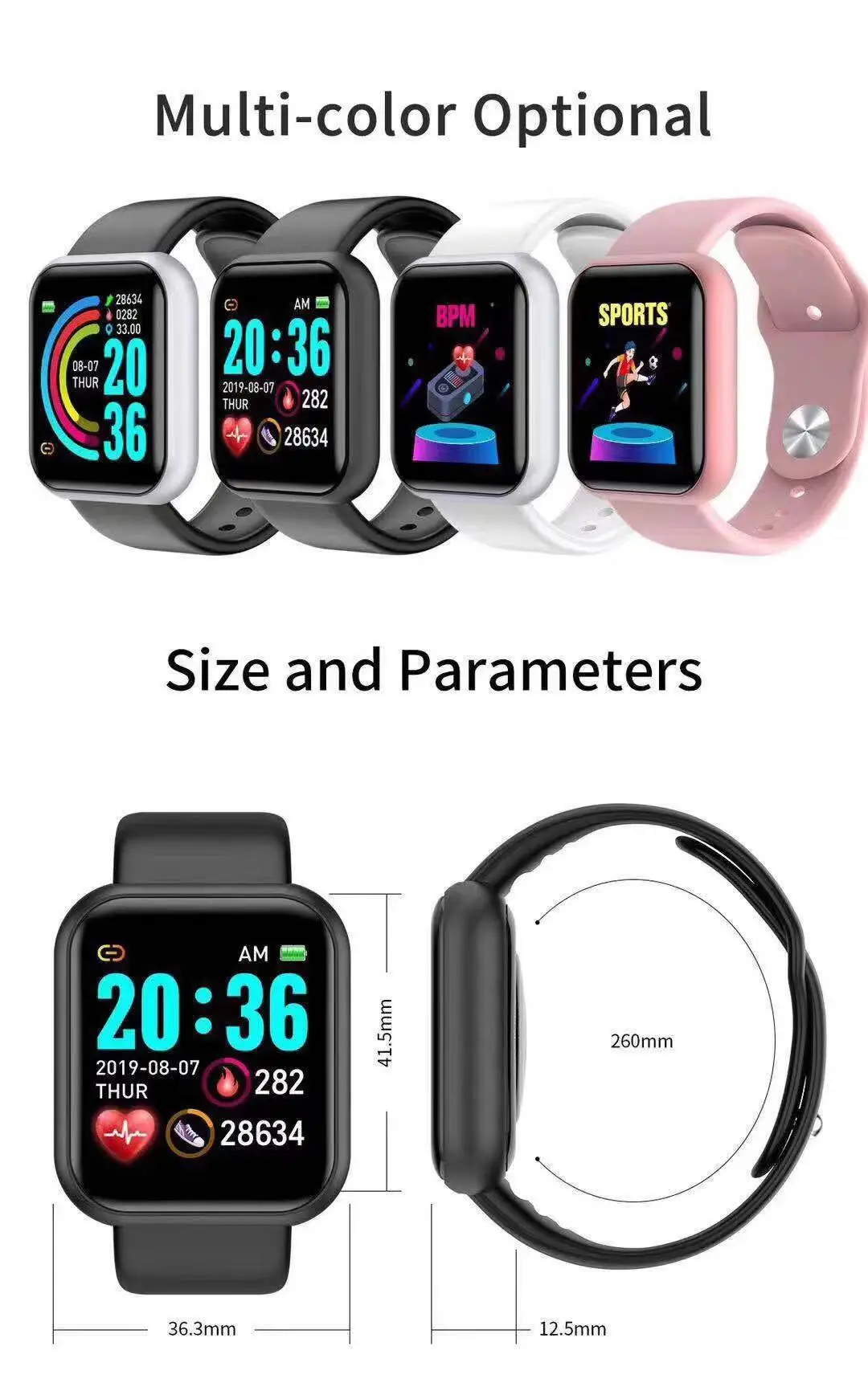 นาฬิกาอัจฉริยะ D20 Pro รุ่น Y6 - Watch Smartwatch Android บทวิจารณ์และราคา
