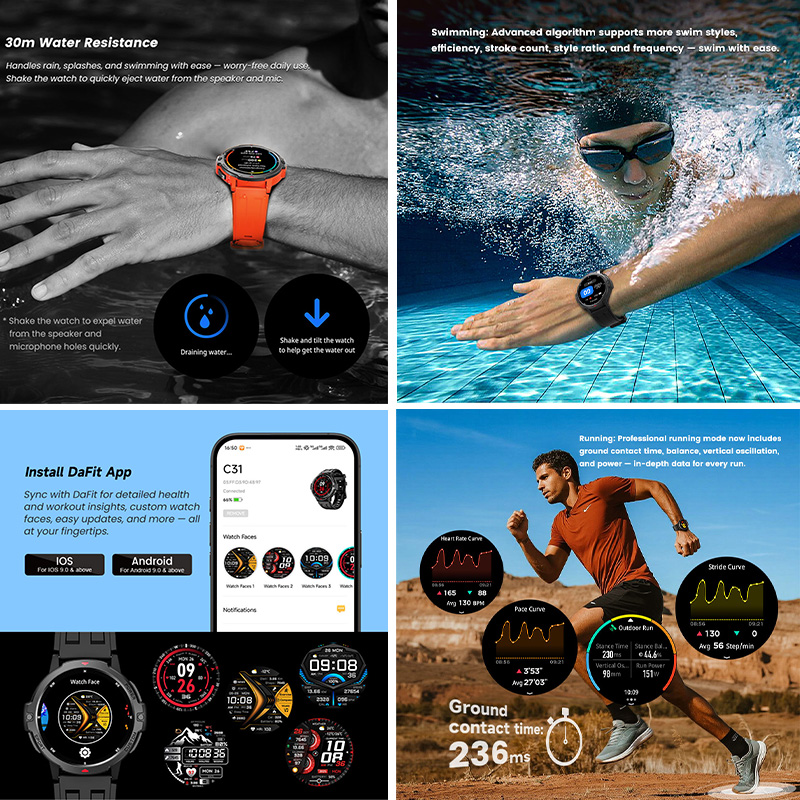 ใหม่ 6 แกนไจโรสโคปทหาร GPS สมา - Smartwatch Timex Watches For Men บทวิจารณ์และราคา