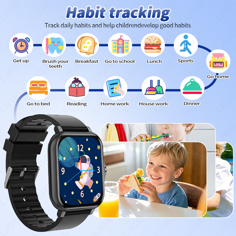 LIGE 2025 Audiobook เด็ก Smart - Smartwatch Digital Watches For Kid Girl บทวิจารณ์และราคา