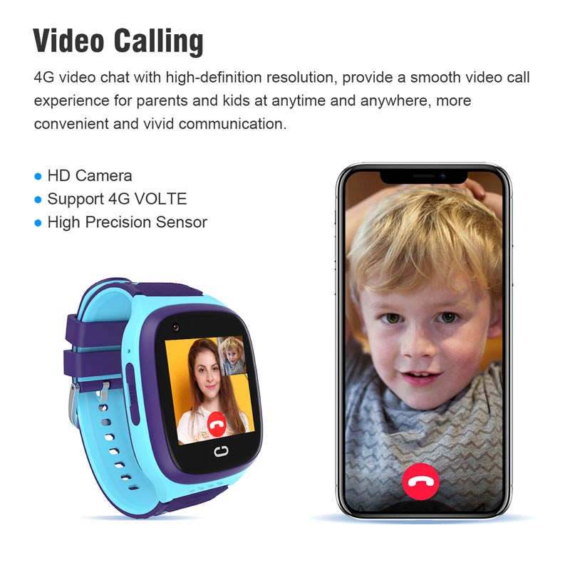 โทรศัพท์นาฬิกา Android 4G GPS  - Smartwatch Watches For Kid Boy With Alarm บทวิจารณ์และราคา
