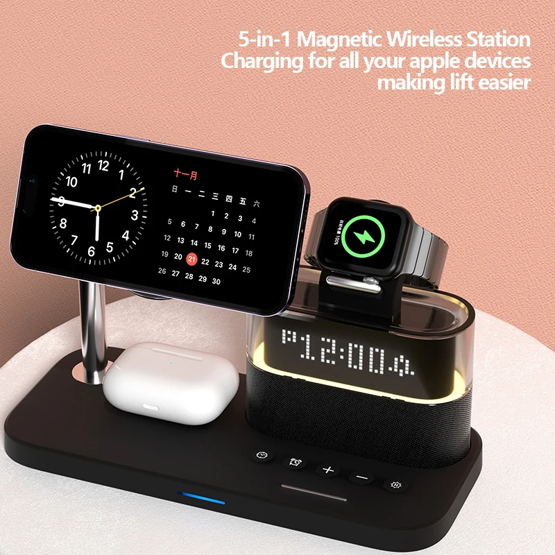 แท่นชาร์จไร้สาย 5 in 1 รุ่นใหม - Smartwatch New Watches บทวิจารณ์และราคา