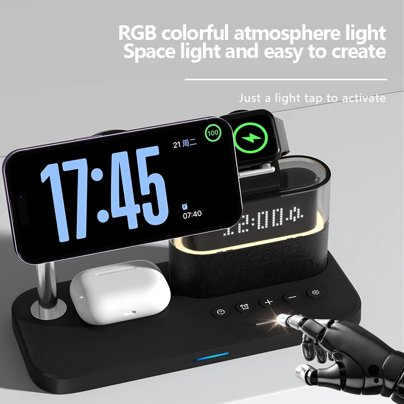 แท่นชาร์จไร้สาย 5 in 1 รุ่นใหม - Smartwatch New Watches บทวิจารณ์และราคา