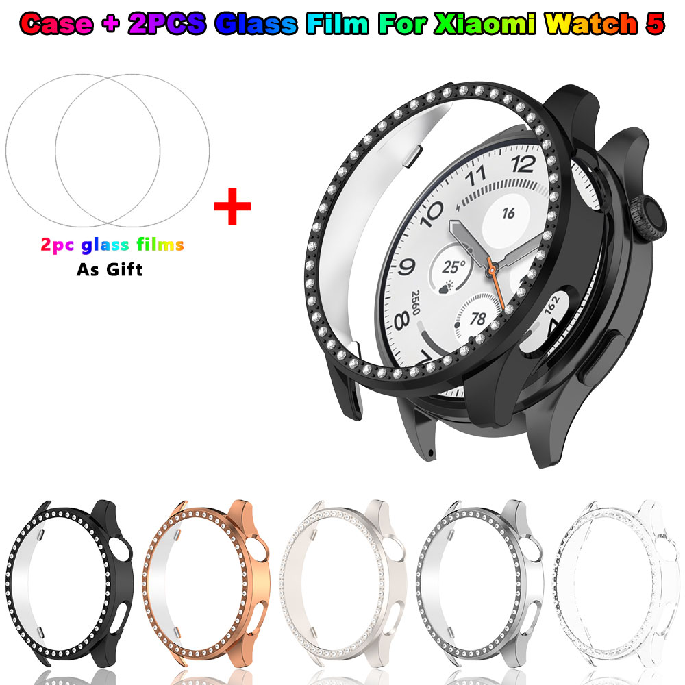 เคสพีซีแบบมีประกาย + ฟิล์มกระจ - Watch Smartwatch Android บทวิจารณ์และราคา