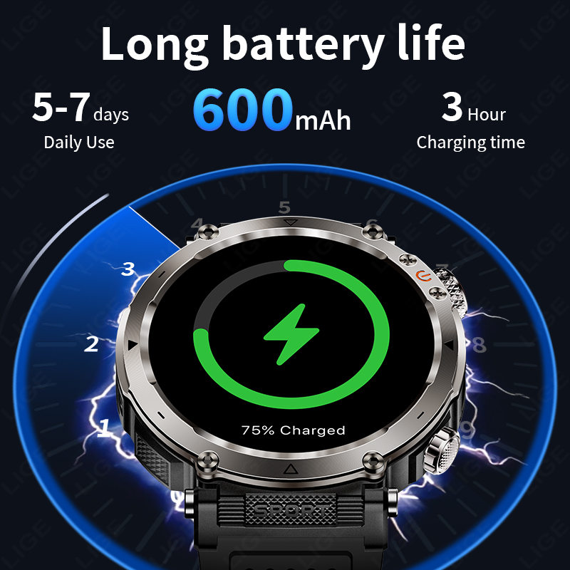 ใหม่ทหารกลางแจ้งสมาร์ทวอทช์ผู้ - Smartwatch New Watches บทวิจารณ์และราคา