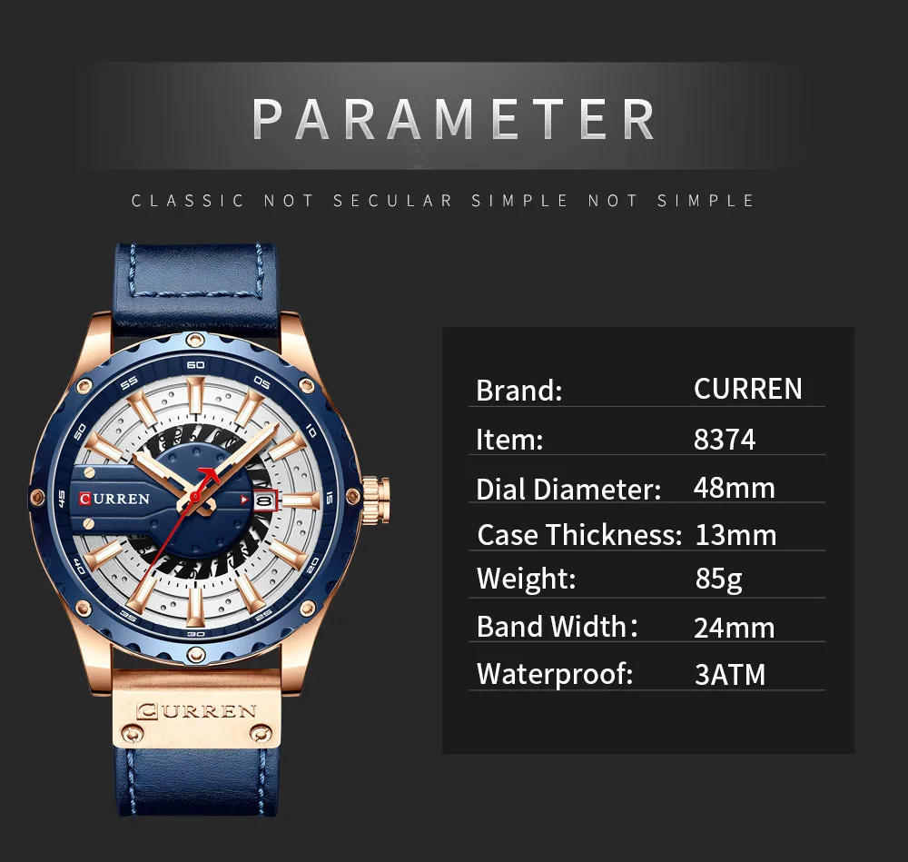 นาฬิกาข้อมือ Curren 8374 พร้อม - Smartwatch New Watches บทวิจารณ์และราคา