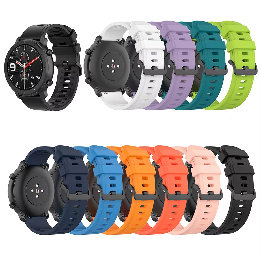22 มม.สายรัดข้อมือซิลิโคนสําหร - Smartwatch Pebble Watches บทวิจารณ์และราคา