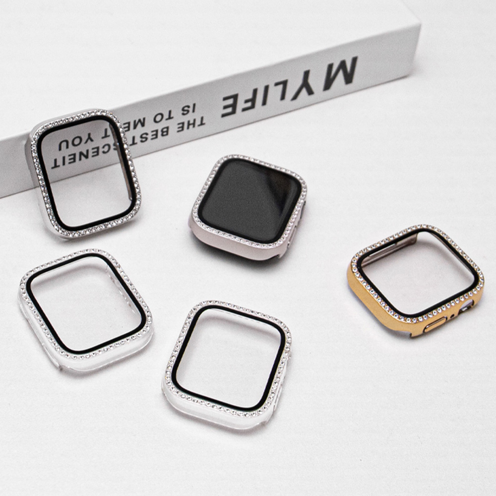 ใหม่แก้ว + กรณีเพชรสำหรับแอปเป - Smartwatch New Watches บทวิจารณ์และราคา